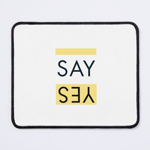 Item preview, Say Yes Ambigram Typographic Design - Upside Down Visual Wordplay Art designed and sold by regmiygears.