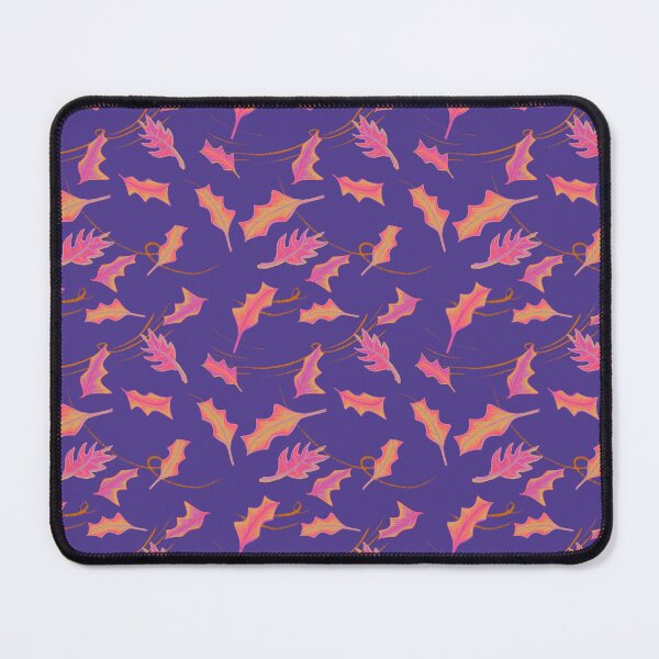 Item preview, Colorful Fall Leaves on Cobalt Violet designed and sold by MayCartPrintArt.