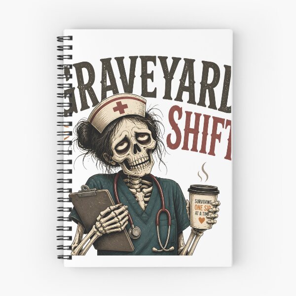 Item preview, Graveyard Shift Nurse Skeleton Spooky Hospital designed and sold by LiviuGligoros.