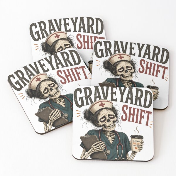 Item preview, Graveyard Shift Nurse Skeleton Spooky Hospital designed and sold by LiviuGligoros.