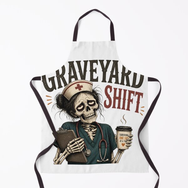 Item preview, Graveyard Shift Nurse Skeleton Spooky Hospital designed and sold by LiviuGligoros.