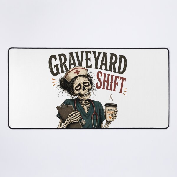 Item preview, Graveyard Shift Nurse Skeleton Spooky Hospital designed and sold by LiviuGligoros.