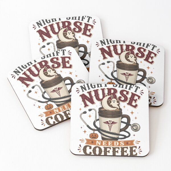 Item preview, Night Shift Nurse Needs Coffee Spooky Hospital designed and sold by LiviuGligoros.