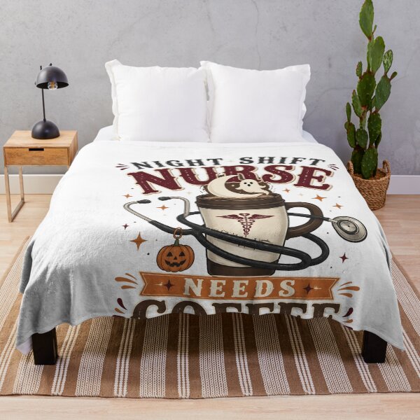 Item preview, Night Shift Nurse Needs Coffee Spooky Hospital designed and sold by LiviuGligoros.