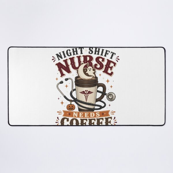 Item preview, Night Shift Nurse Needs Coffee Spooky Hospital designed and sold by LiviuGligoros.