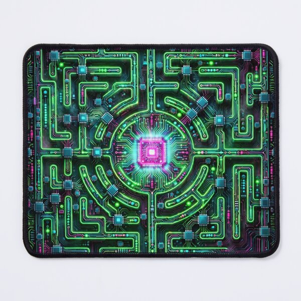 Artikelvorschau, Neon-Schaltungsplatinen-Labyrinth entworfen und verkauft von Robert Lucio.