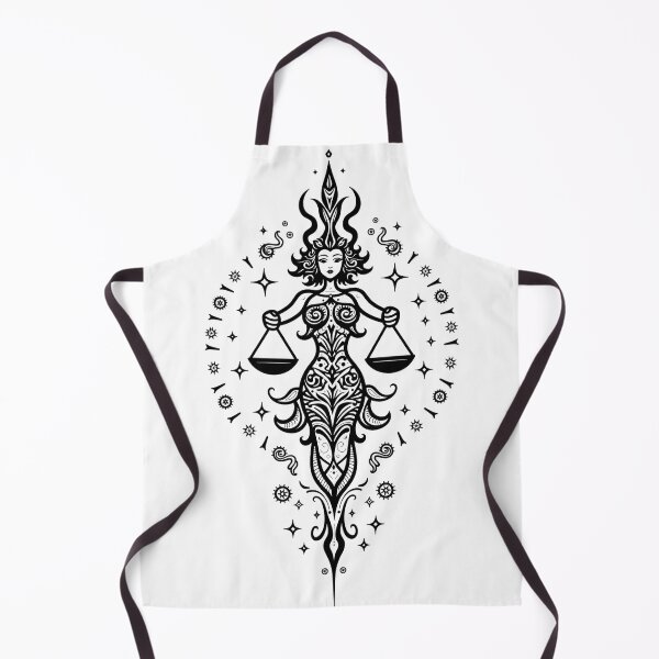 Item preview, Libra Scales & Mandalas Line Art Tattoo Flash designed and sold by Qubivibe.