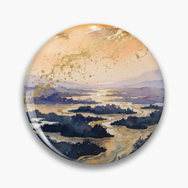 Item preview, Sunset in the Pre-Delta National Park in Watercolor - Argentine Landscapes designed and sold by Esencia Argentina.