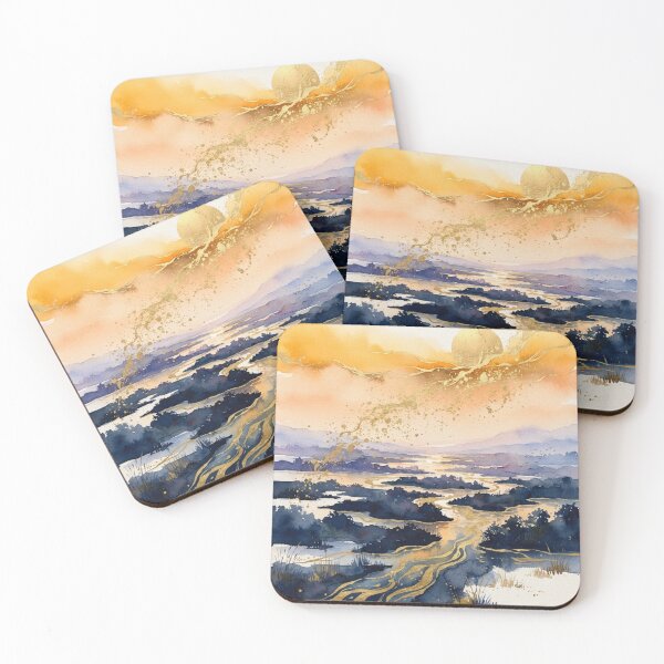 Item preview, Sunset in the Pre-Delta National Park in Watercolor - Argentine Landscapes designed and sold by Esencia Argentina.
