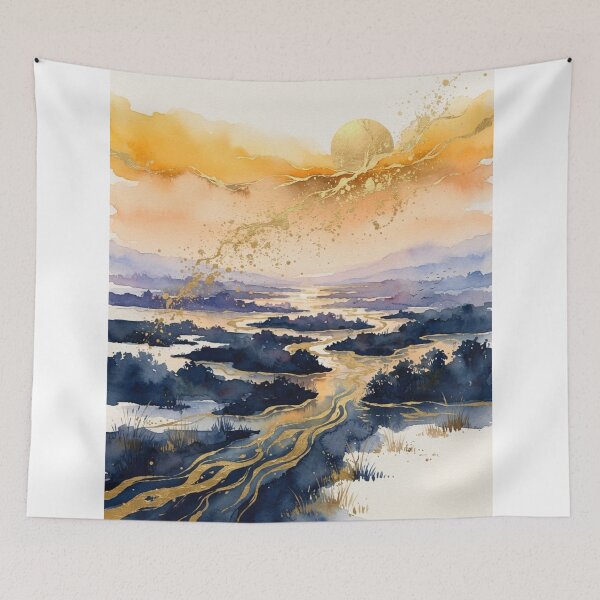 Item preview, Sunset in the Pre-Delta National Park in Watercolor - Argentine Landscapes designed and sold by Esencia Argentina.