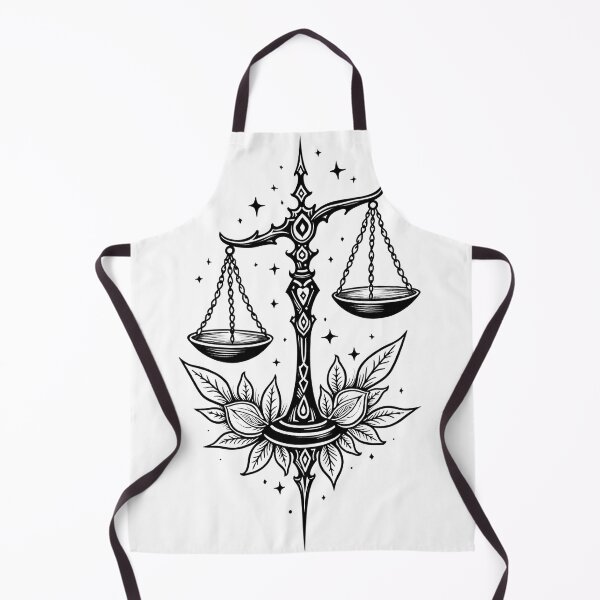 Item preview, Libra Scales Tattoo Flash Design designed and sold by Qubivibe.