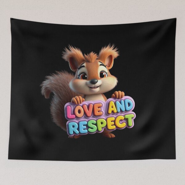Item preview, Love and Respect - cartoon squirrel designed and sold by Stefrait-7.