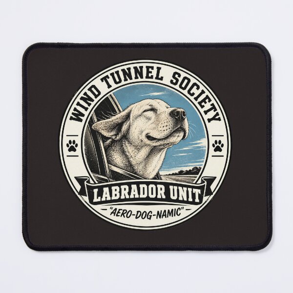 Item preview, Wind Tunnel Society - Labrador Unit - Aero-dog-namic/ Funny Labrador Dog Badge Logo designed and sold by Halejo68.