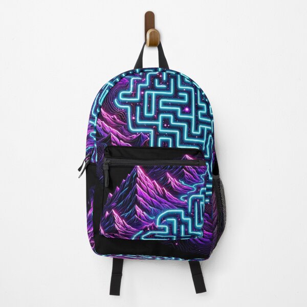 Item preview, Neon Mountain Maze Synthwave Labyrinth designed and sold by Robert Lucio.