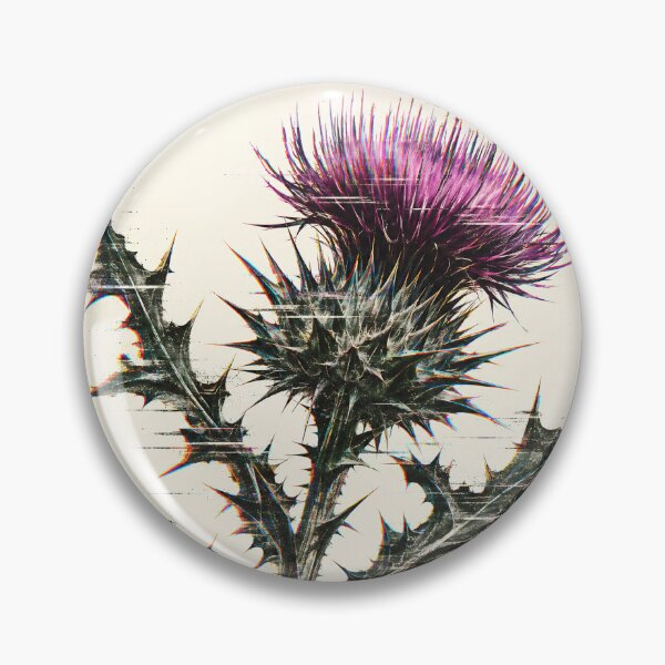 Item preview, Glitchcore Minimalist Thistle Art designed and sold by Elżbieta  Kaps.