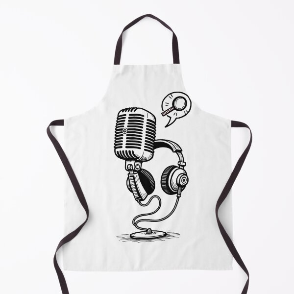 Item preview, Cartoon Microphone with Headphones Tattoo Flash Design designed and sold by Qubivibe.