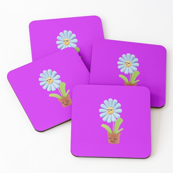 Item preview, Cute 3D Smiling Blue Flower in Pot Kawaii Aesthetic Art designed and sold by ArtistMadrid.