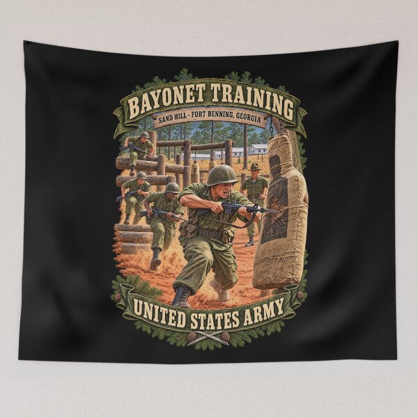 Item preview, Army - Bayonet Training - Sand Hill - Fort Benning Georgia - United States Arm - 3D - Enhanced designed and sold by Military Insignia Products.