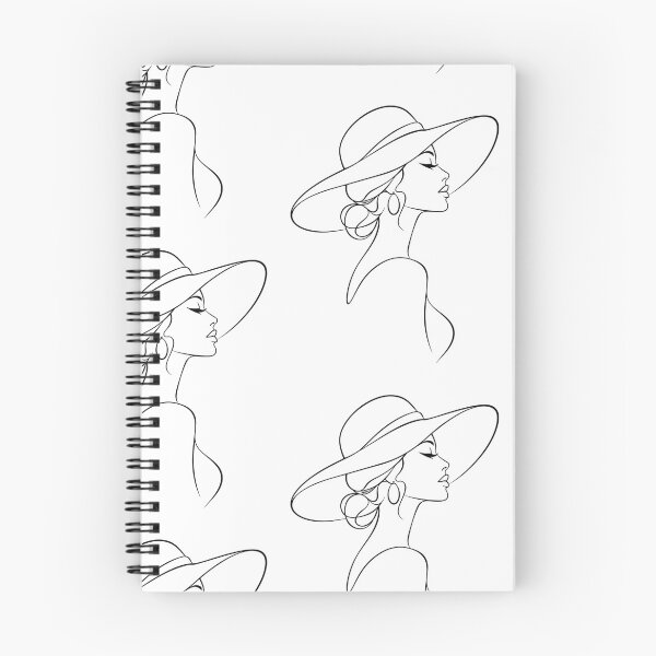 Item preview, "Elegance in Lines: Chic Woman in Wide-Brim Hat Minimalist Vector Illustration" designed and sold by Nubian Style.