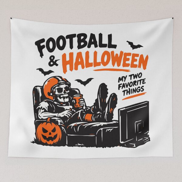 Item preview, Football And Halloween My Two Favorite Things - Skeleton designed and sold by Brexmore3.