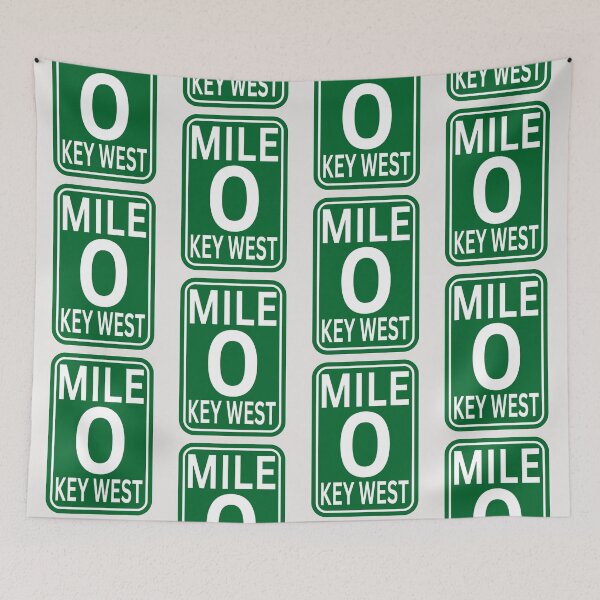 Item preview, Key West Road Sign Mile Zero Florida State Souvenir designed and sold by erozzz.