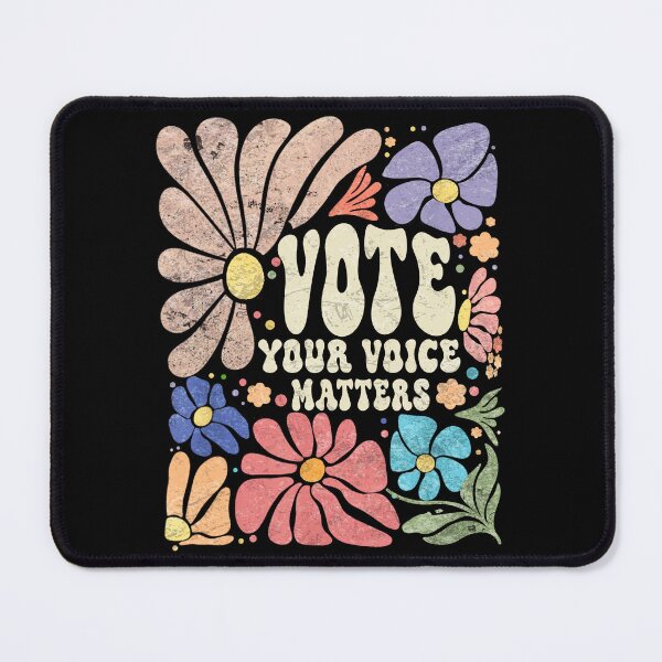 Item preview, Vote Your Voice Matters Retro Groovy 70s Floral Hippie Flowers designed and sold by schoolofbullies.