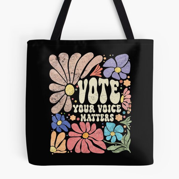 Item preview, Vote Your Voice Matters Retro Groovy 70s Floral Hippie Flowers  designed and sold by schoolofbullies.