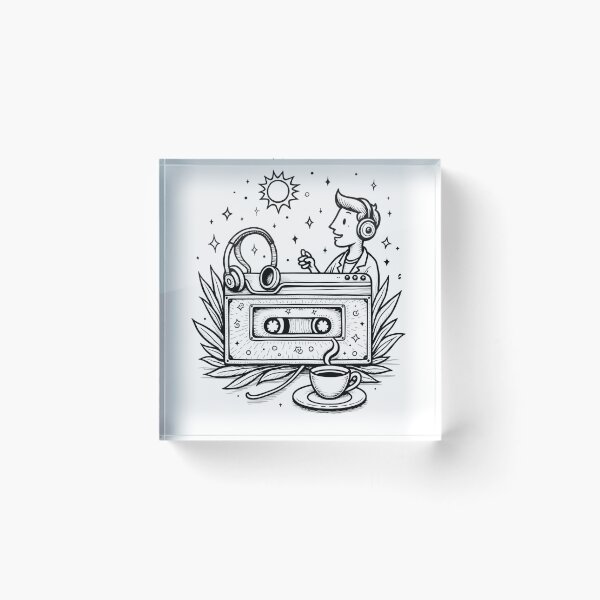 Item preview, Podcast Listener's Cassette Tape Tattoo Flash designed and sold by Qubivibe.