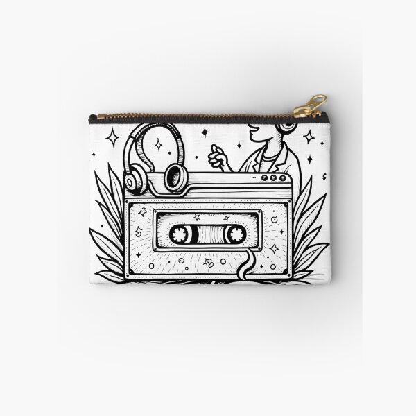 Item preview, Podcast Listener's Cassette Tape Tattoo Flash designed and sold by Qubivibe.