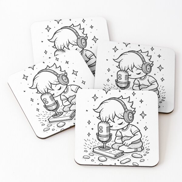 Item preview, Cartoon Podcaster with Sacred Geometry Tattoo Flash designed and sold by Qubivibe.