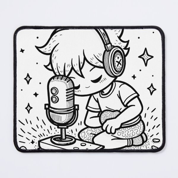 Item preview, Cartoon Podcaster with Sacred Geometry Tattoo Flash designed and sold by Qubivibe.