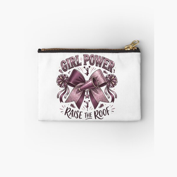 Item preview, Girl Power Raise The Roof Cute Cheerleader Bow and Megaphone Pink Glitter Design designed and sold by designwiss.