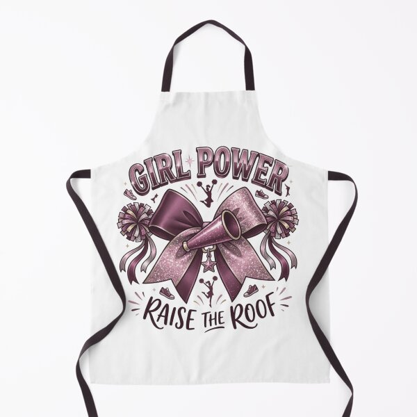 Item preview, Girl Power Raise The Roof Cute Cheerleader Bow and Megaphone Pink Glitter Design designed and sold by designwiss.