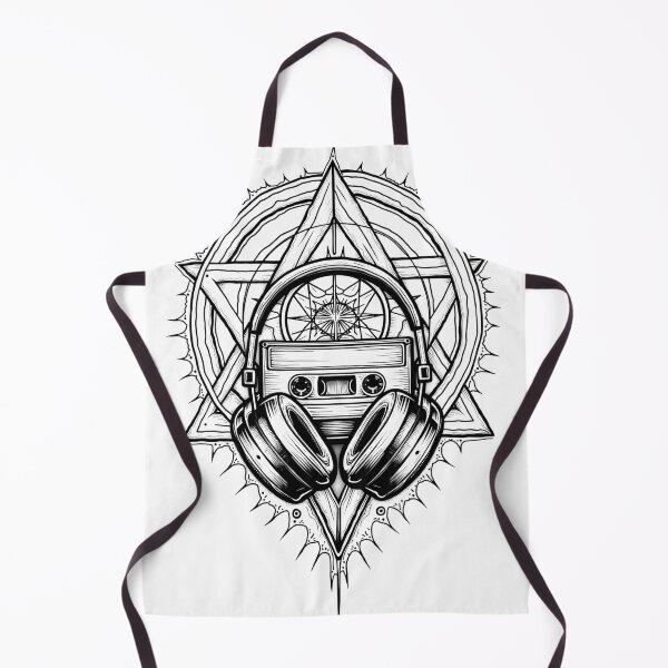 Item preview, Vintage Cassette Headphones Tattoo Flash designed and sold by Qubivibe.