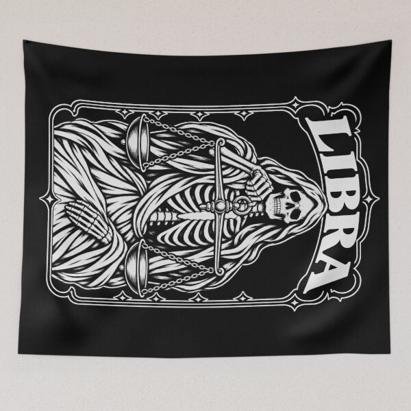 Item preview, Libra Skeleton Scales Tarot Design designed and sold by SteadyRolling.