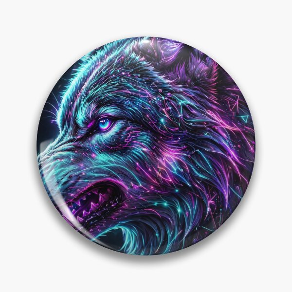 Item preview, Neon Wolf Glowing Spirit Animal designed and sold by Robert Lucio.
