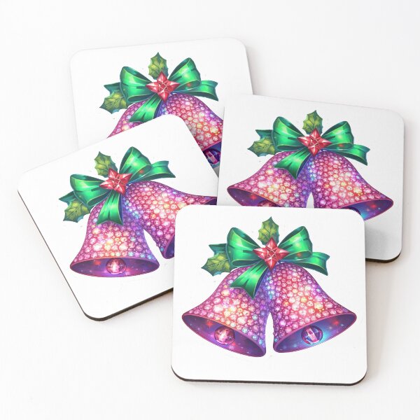 Item preview, Purple Christmas Bells with Green Bow designed and sold by MargaretPolanco.