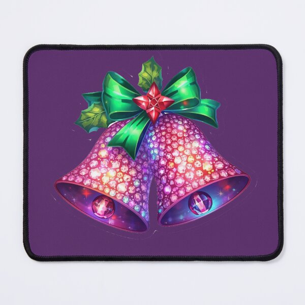 Item preview, Purple Christmas Bells with Green Bow designed and sold by MargaretPolanco.