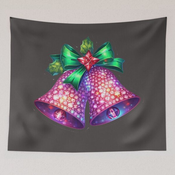 Item preview, Purple Christmas Bells with Green Bow designed and sold by MargaretPolanco.
