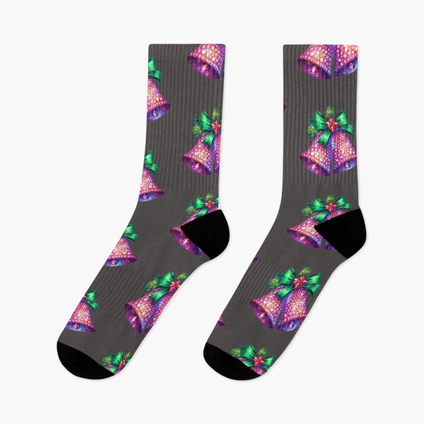 Item preview, Purple Christmas Bells with Green Bow designed and sold by MargaretPolanco.