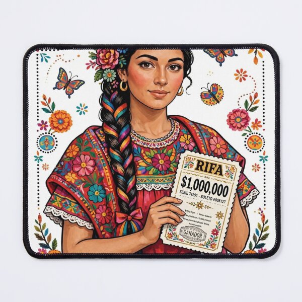 Item preview, LA DAMA RIFA $1,000,000 GANADOR - Mexican Loteria Card - 9 La Dama Loteria Mexicana designed and sold by HydStyle99.
