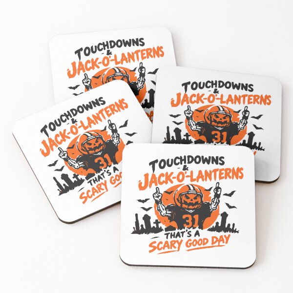 Item preview, Touchdowns And Jack O Lanterns - Halloween Football  designed and sold by Brexmore3.