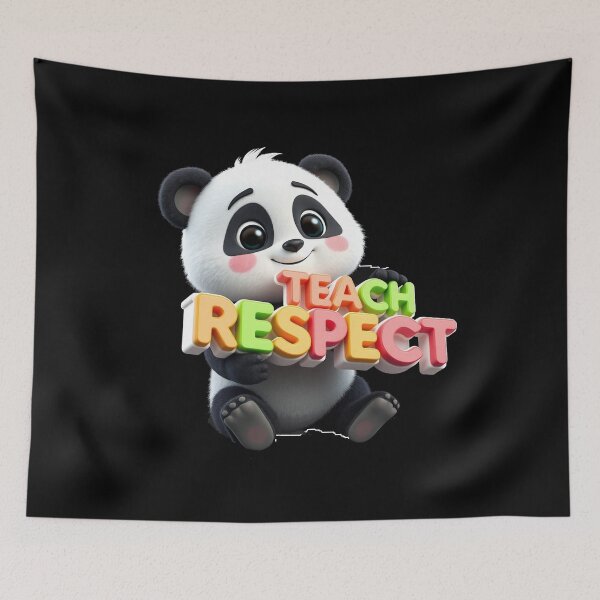 Item preview, Teach Respect - cartoon panda designed and sold by Stefrait-7.