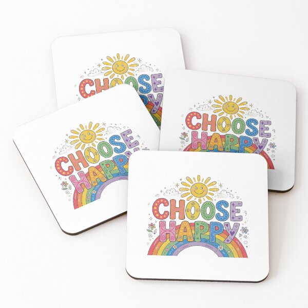 Item preview, Choose Happy Inspirational Quote Typography designed and sold by The Oddball Supply Co..