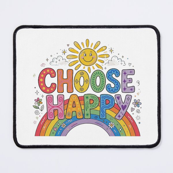 Item preview, Choose Happy Inspirational Quote Typography designed and sold by The Oddball Supply Co..