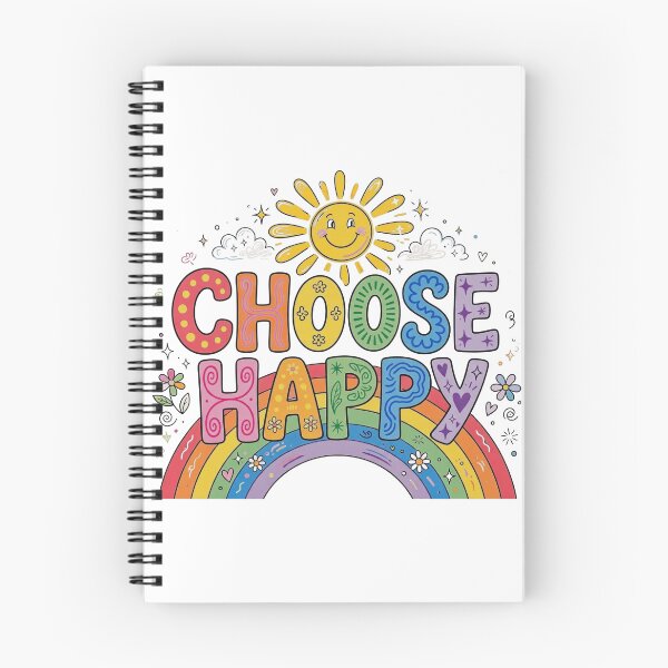 Item preview, Choose Happy Inspirational Quote Typography designed and sold by The Oddball Supply Co..