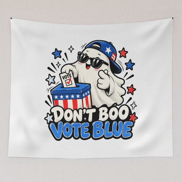 Item preview, Don't Boo Vote Blue Funny Halloween Ghost Vote Early Democrat  designed and sold by elongatedjazz.