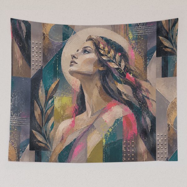 Item preview, Virgo Zodiac Painting – Celestial Maiden Astrology Art designed and sold by GalleryKauffeld.