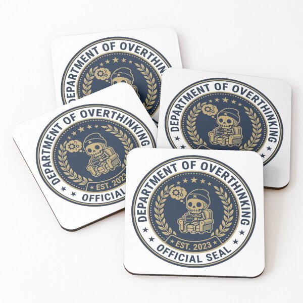 Item preview, Department Of Overthinking Skeleton Seal Emblem designed and sold by CosyCush.
