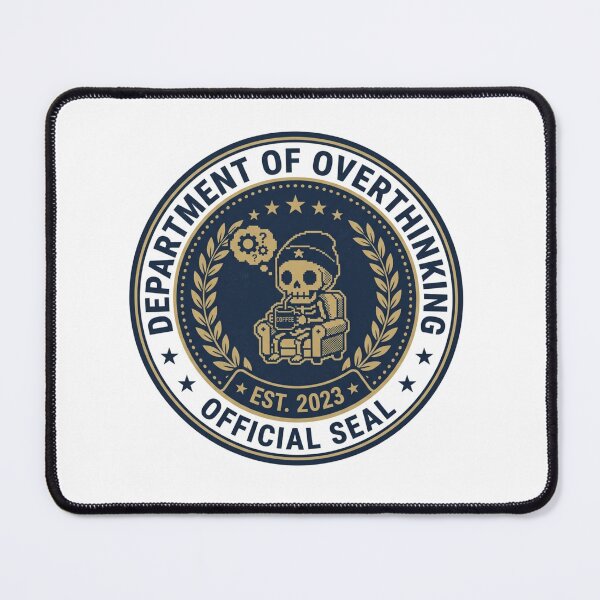 Item preview, Department Of Overthinking Skeleton Seal Emblem designed and sold by CosyCush.